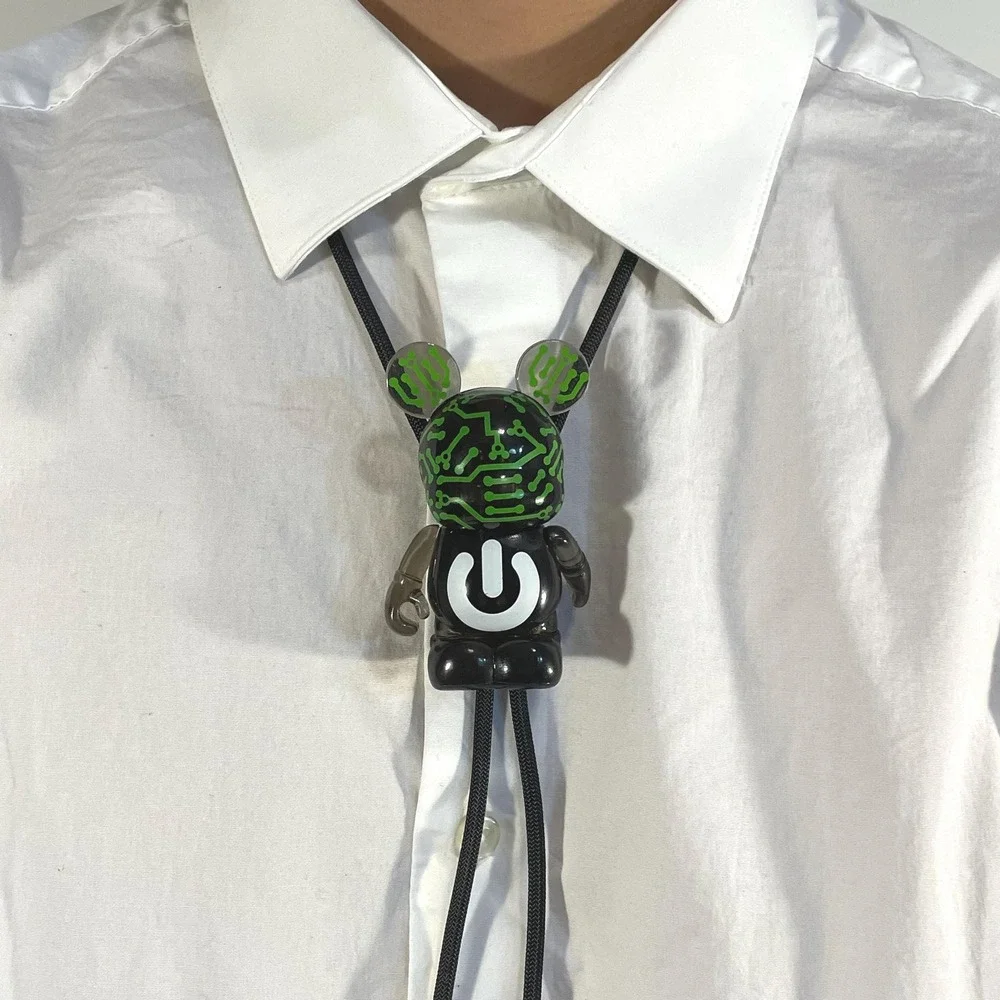 Bolo Tie Custom Disney Mickey Power Up Circuit Board Prom IT Dept Fun Unique